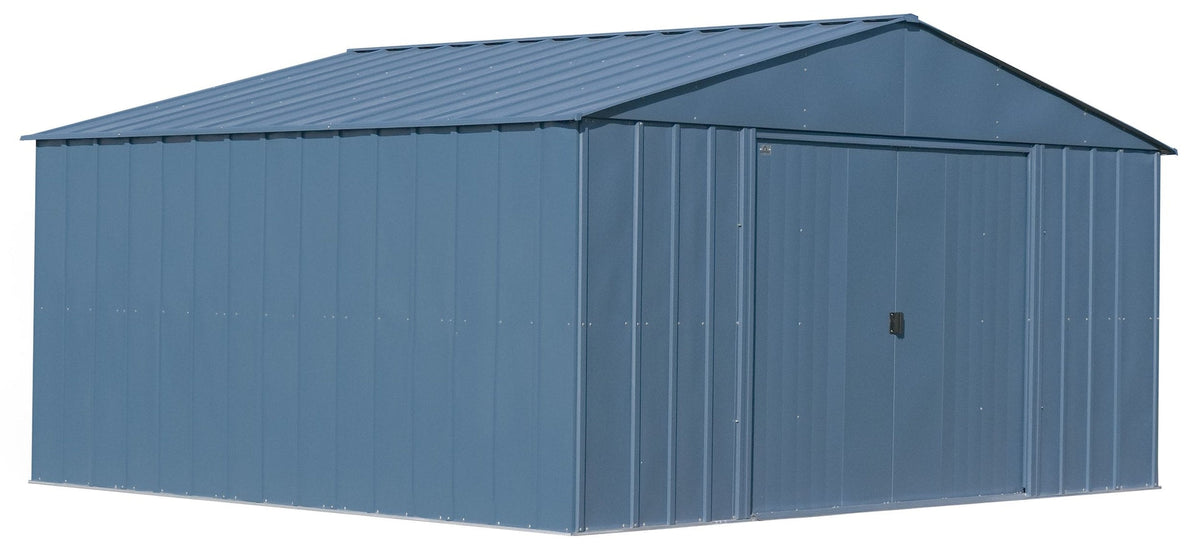 Classic 14x12-ft Blue Grey Corrosion-Resistant Steel Shed