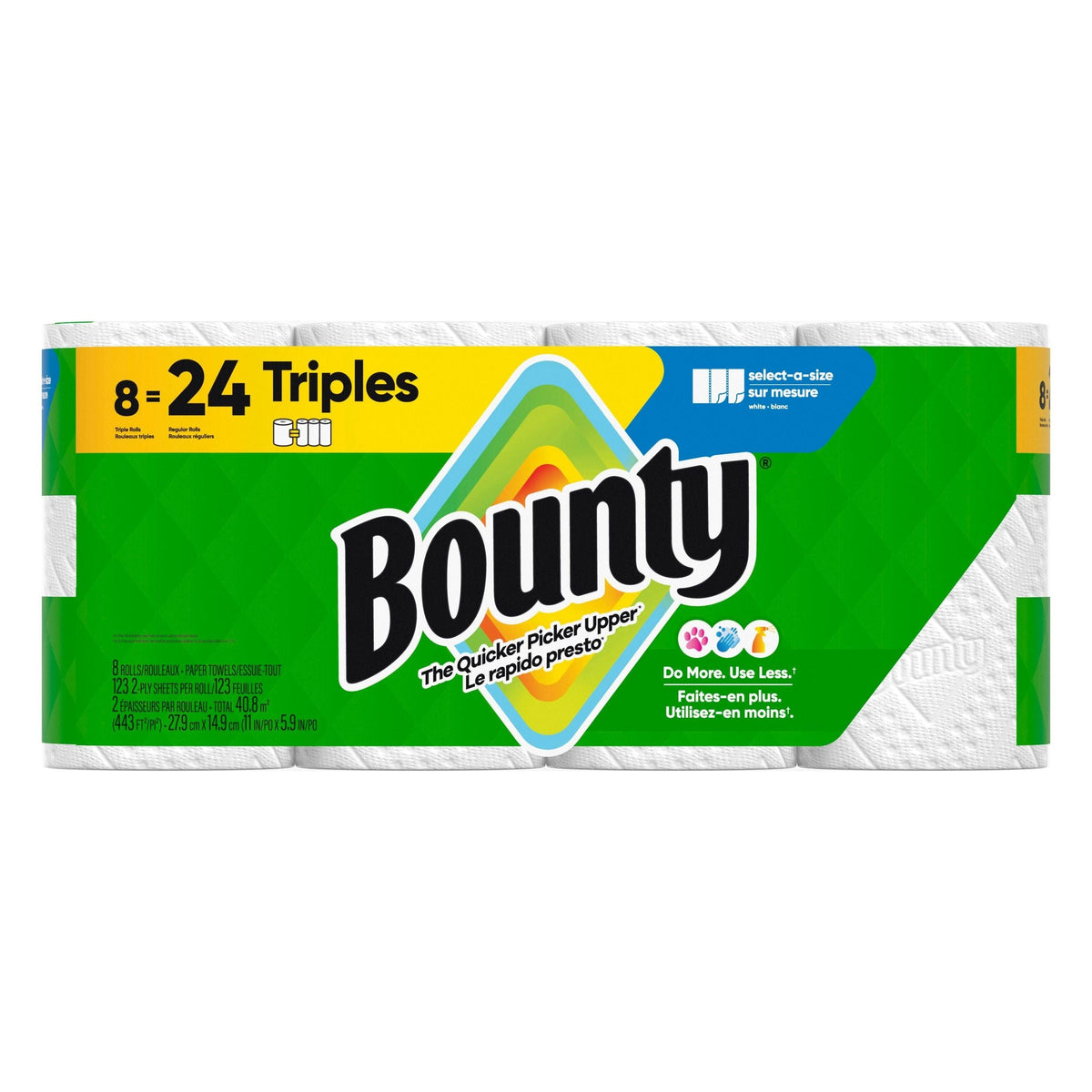 Select-A-Size Triple Roll Paper Towel, 2-ply, 8-pk