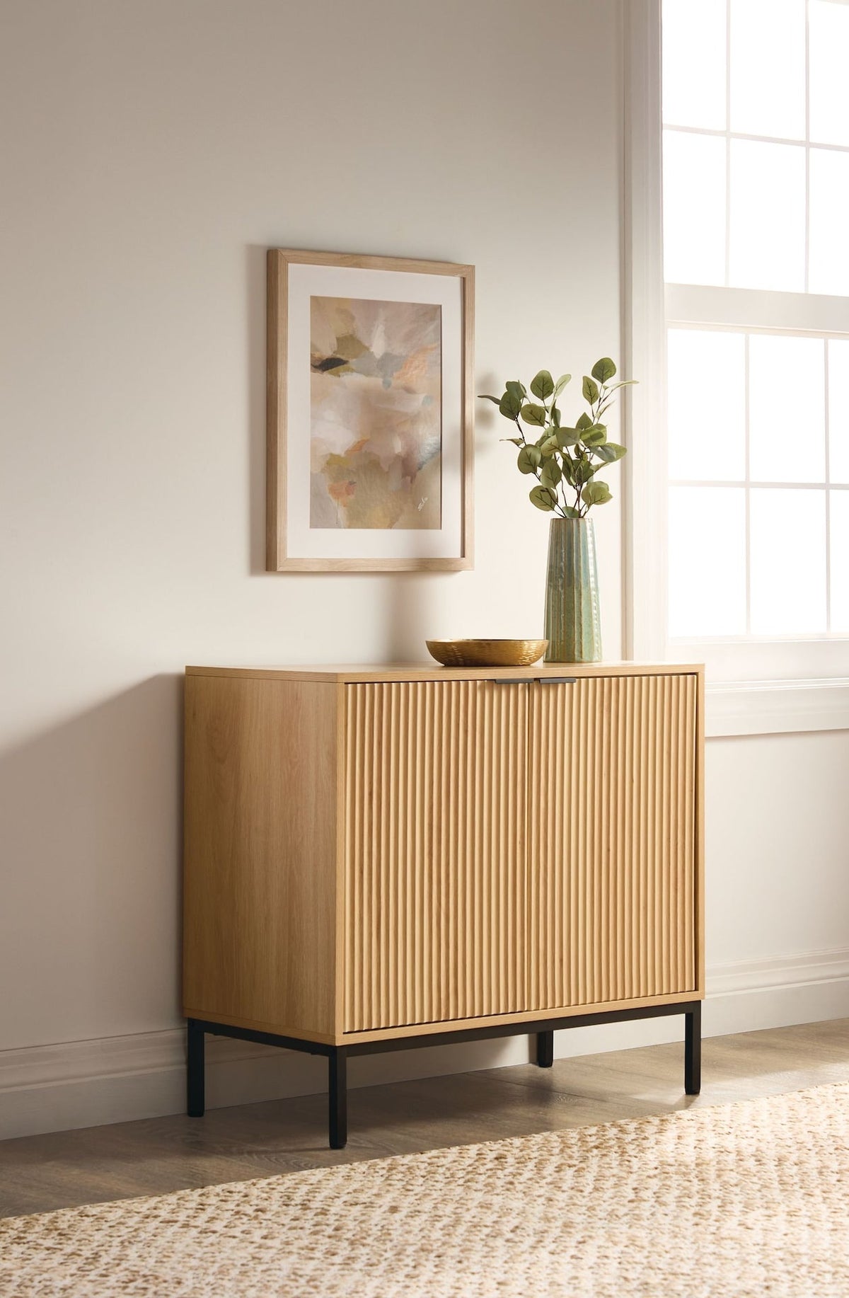 Byward Scallop Accent Cabinet Oak