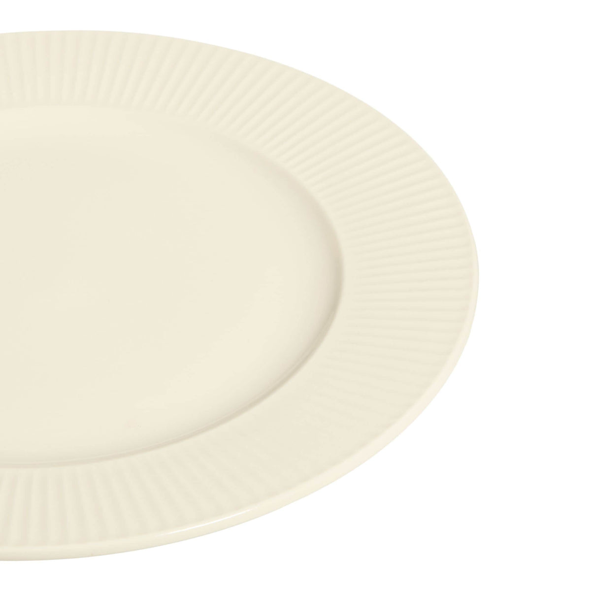 Highbury Ribbed New Bone Dinnerware Set, Serves 4, 12-pc, White