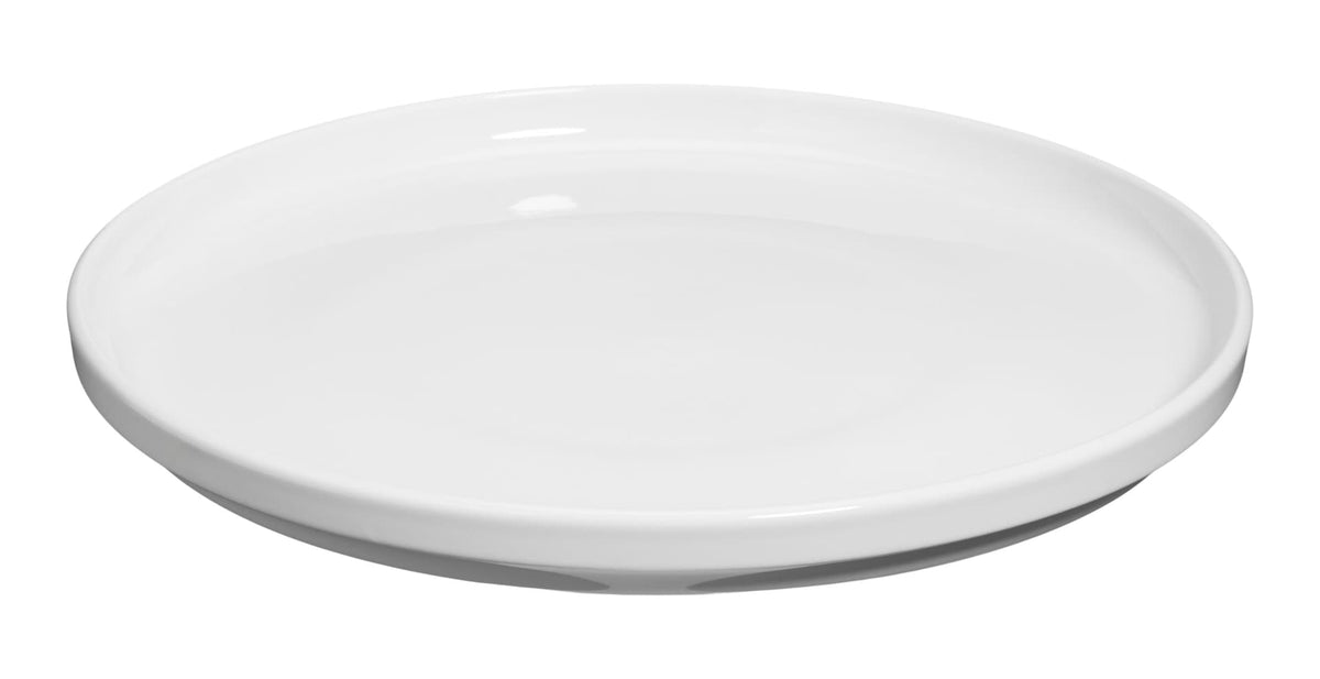 Modern Edge Porcelain Dinner Plate, 10.5-in, White