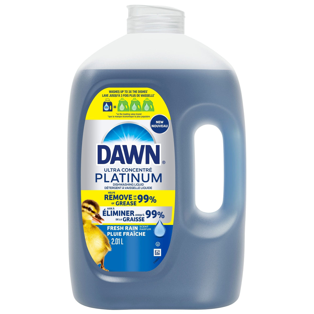 Ultra Platinum Liquid Dish Soap Refill, Refreshing Rain Scent, 2.01-L