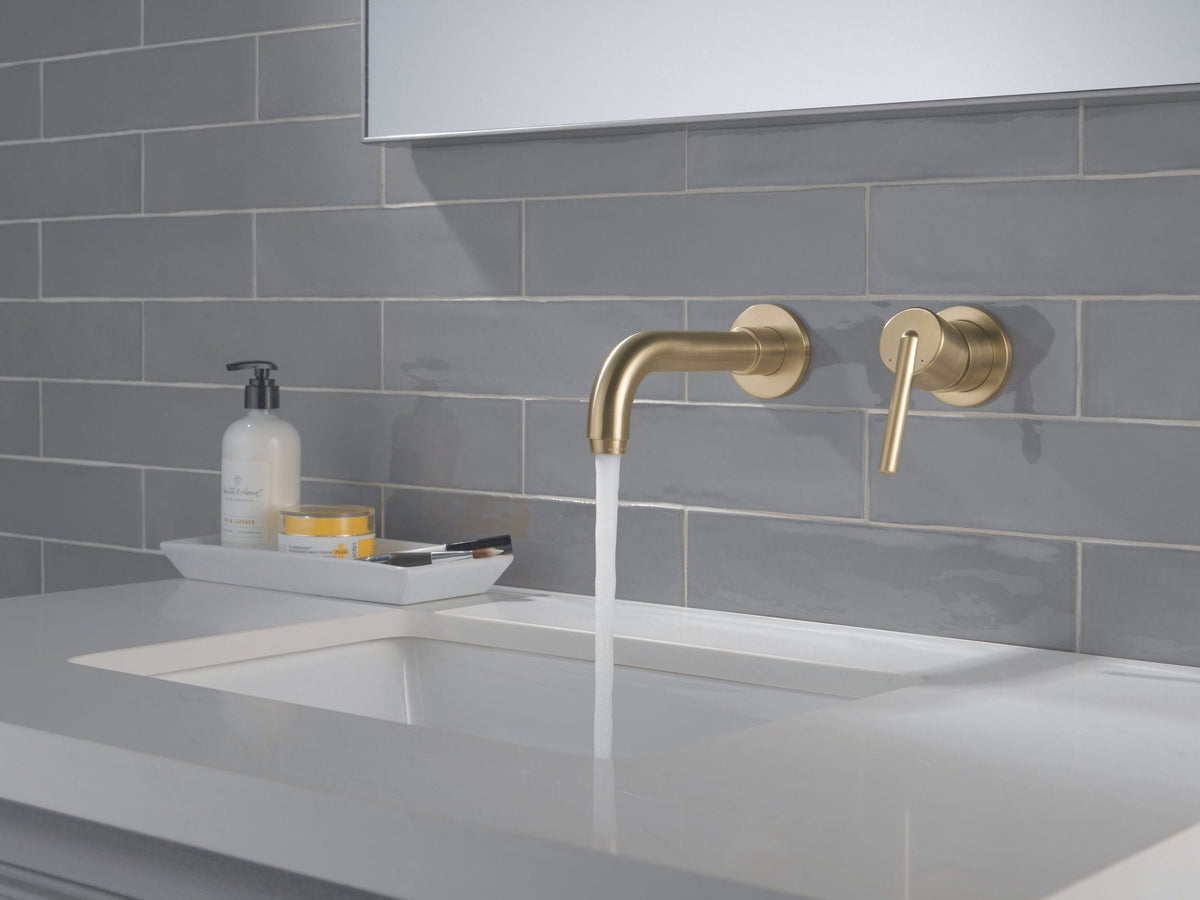 Trinsic 1-H Wall-Mount Lav Faucet Trim, Champagne Bronze