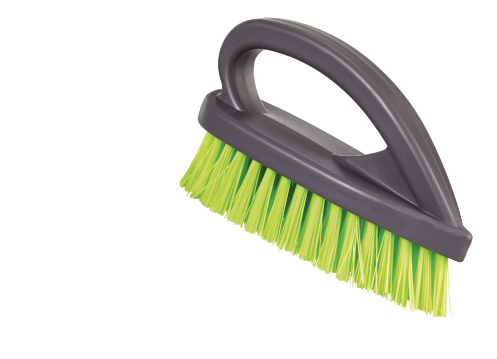 Multi-Purpose Scrub Brush with Angled & Stiff Fibre Bristles