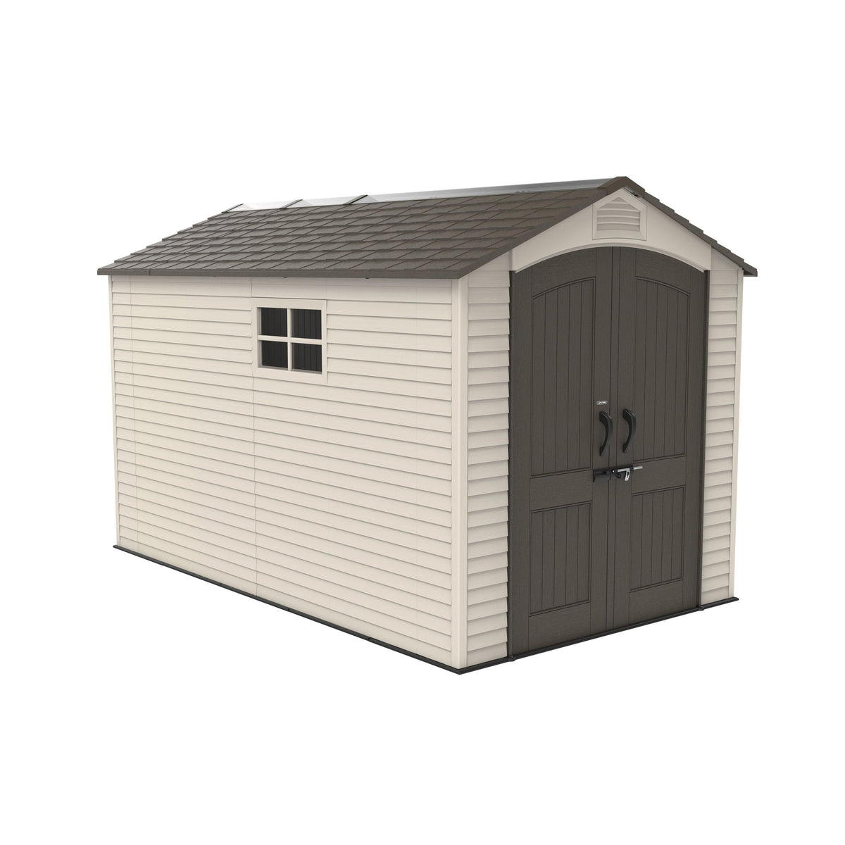 Lockable Steel Shed, Beige, 7 x 12 -ft