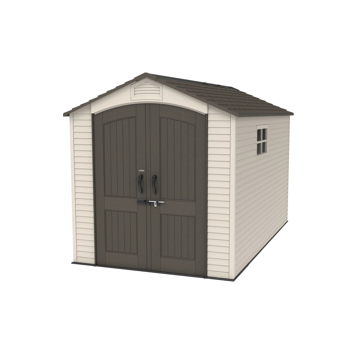 Lockable Steel Shed, Beige, 7 x 12 -ft