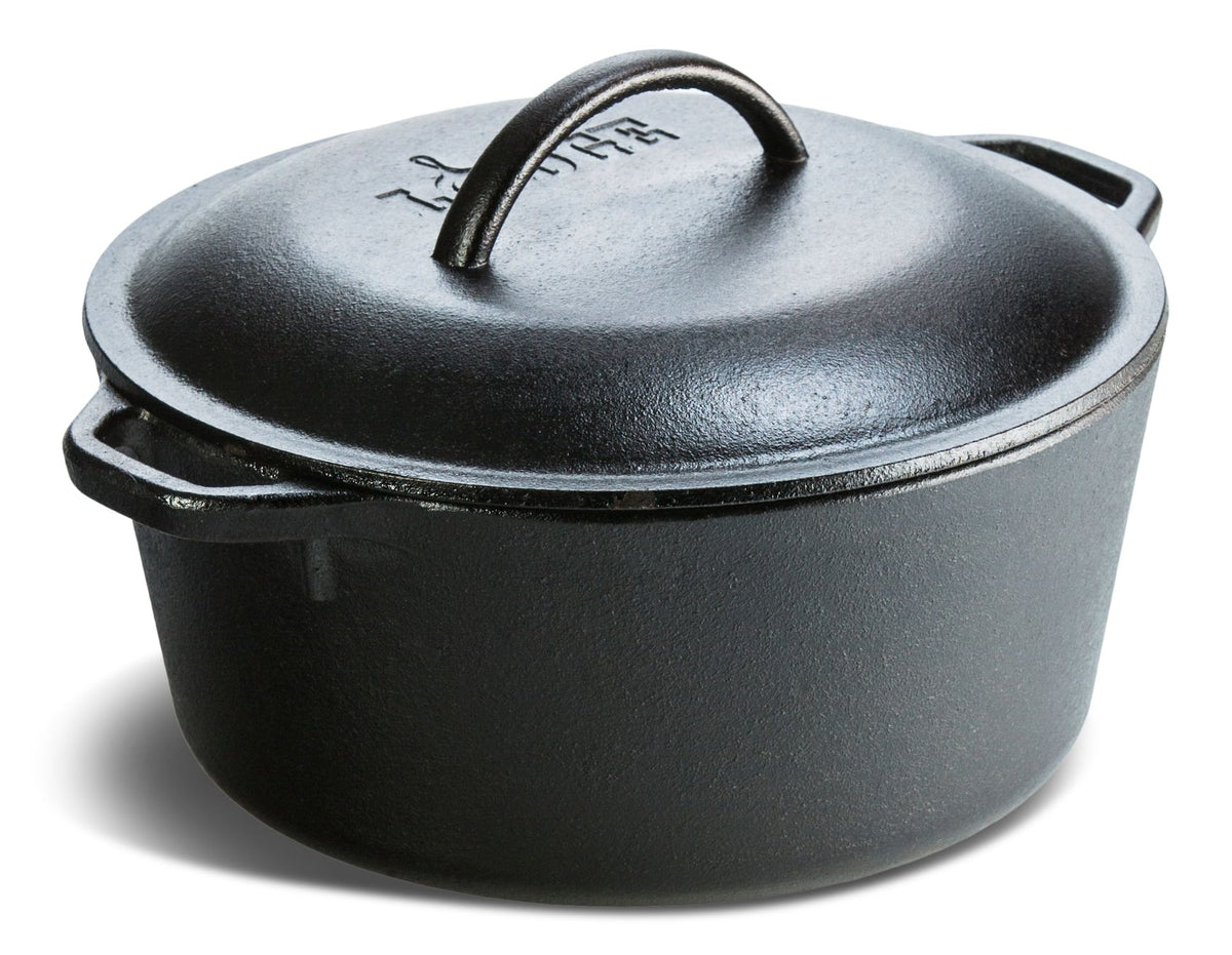Seasoned Cast-Iron Dutch Oven, 5-qt