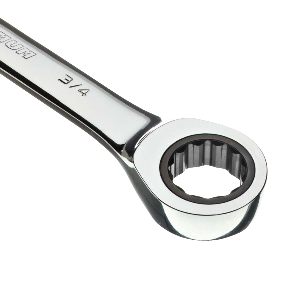 Ratcheting Wrench Set, SAE, Nickel-Chrome Plating, 7-pc
