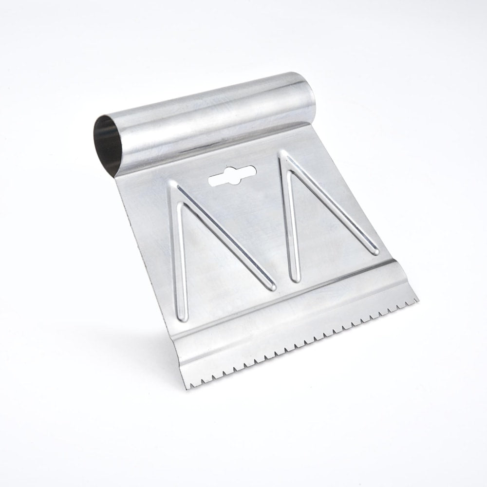 Multi-Purpose Steel V-Notch Adhesive Spreader/Applicator Tool, 3/16 x 6-in