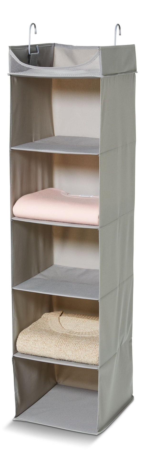 Ease 5-Shelf Hanging Closet Organizer, Grey