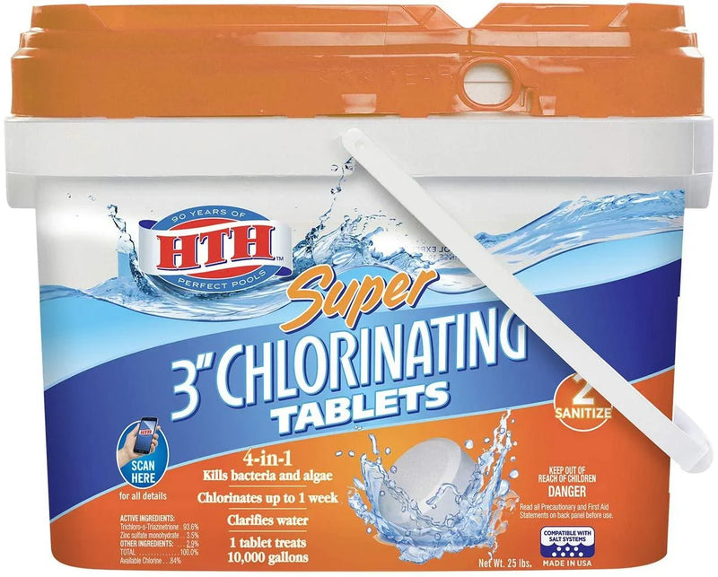 42034 Super 3-inch Chlorinating Tablets for Swimming Pools, 25 lbs V6512