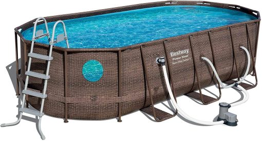 18' x 9 'x 48' above ground swimming pool Set with metal frame home swimming pool sand filter pump, skimmer and vacuum F3747