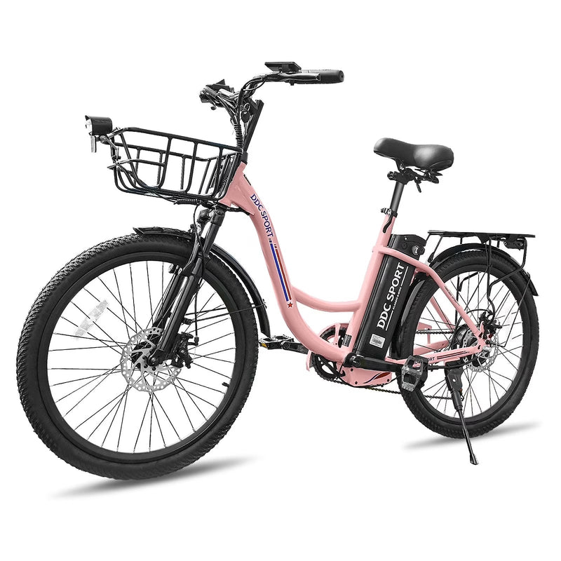 24 Inch Cruiser Electric Bike, E-Bike for Adults, Ebike with 36V 10.4AH Removable Battery, Step Through Ebike for Women Men,City Electric... X2181