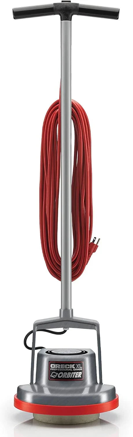 Commercial Orbiter Hard Floor Cleaner Machine, Multi-Purpose Floor Cleaning, Random Orbital Drive, Wide Cleaning Path, 50-Foot Long Cord, ORB550MC, Gray/Red-Oreck U3761