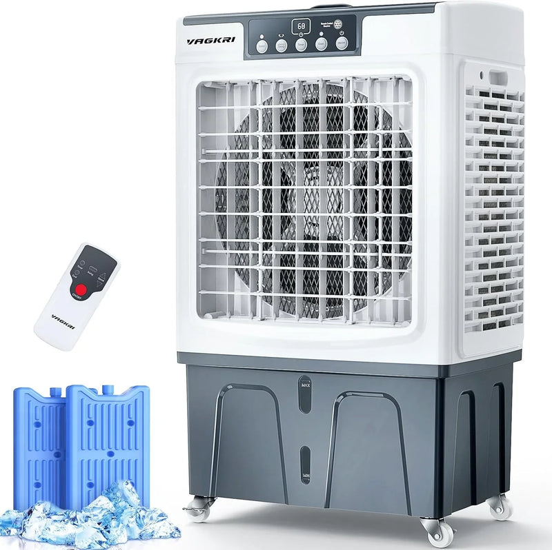 Evaporative Cooler, Air Cooler, 120°Oscillation Swamp Cooler with Remote Control, 24H Timer, 3 Wind Speeds for Outdoor Indoor Use,8 Gallon I2461