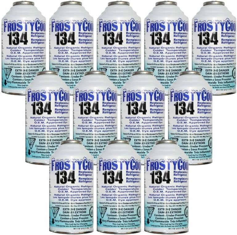 134 AC Replacement Refrigerant for R134a with R134 R12 AC Refrigerant 6oz. (Pack of 12) U1217