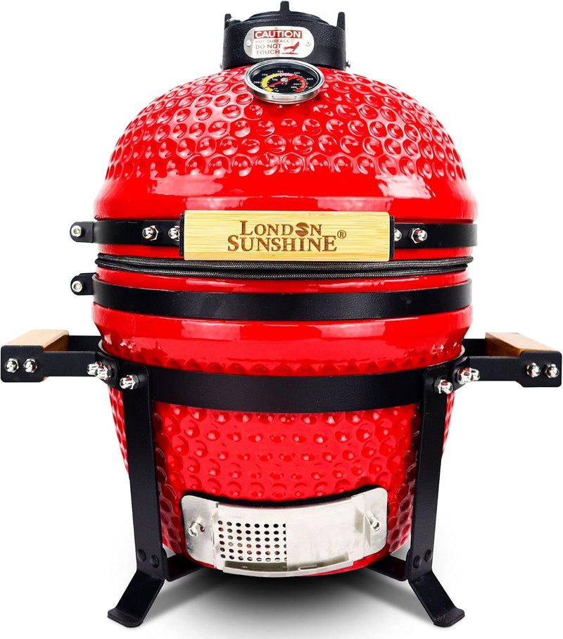 13-inch ceramic Kamodo charcoal barbecue grill - red Q0238