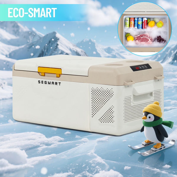 16.8QT Mini Fridge, Syngar Electric Cooler with 2 Plugs for Bedroom, Dorm RV Use, Portable Car Refrigerator for Camping, 60W, 24V/110V,... Q6646