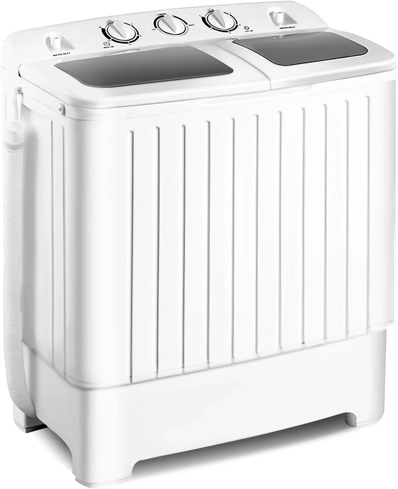 Portable mini compact two-cylinder washing machine (17.6 pounds) - Spanish model, rotary type, blue white F8932