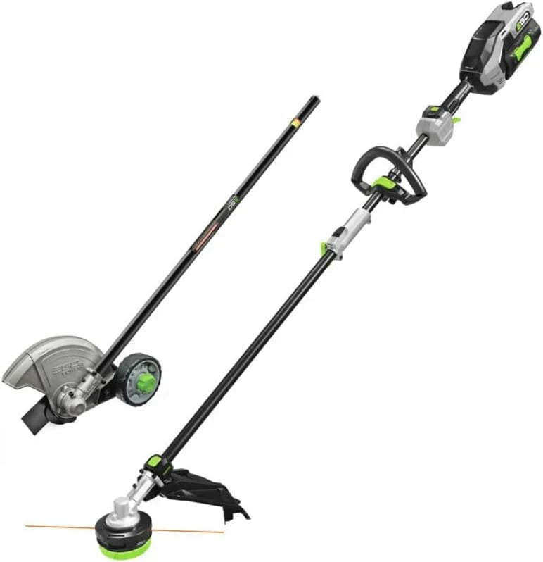 Multi-Head Combo Kit 16-Inch 56-Volt Carbon Fiber String Trimmer with POWERLOAD & 8-Inch Carbon Fiber Edger Attachment & 56-Volt Power Head, 4.0Ah Battery and 320W Charger Included D6826
