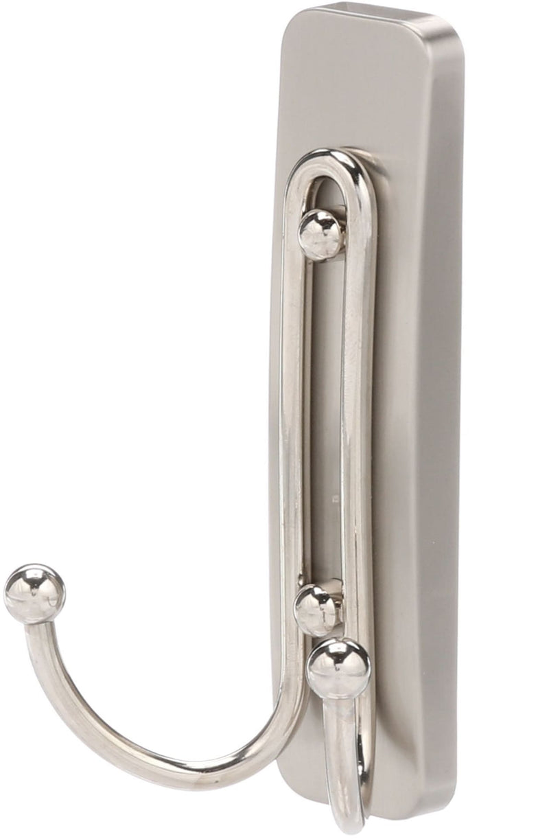Command Large Bathroom Double Hook, Satin Nickel Z5808