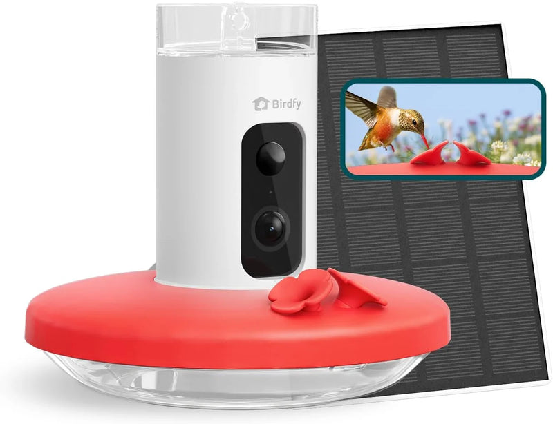 Hummingbird Feeder (Outdoor Hanging Type, with Camera, Ant-proof Groove), supports real-time viewing via 1080P high-definition application, equipped with artificial intelligence hummingbird recognition function, automatic recording and K1122