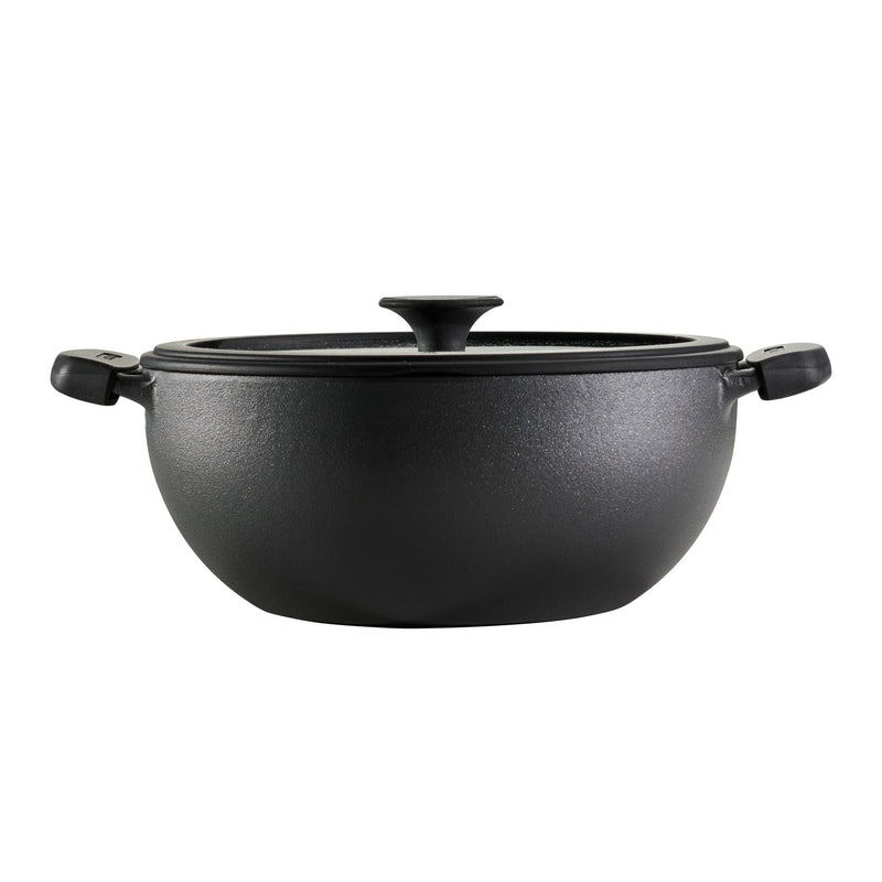 4.8 Qt Pre-Seasoned Cast Iron Kadai with Lid P9166