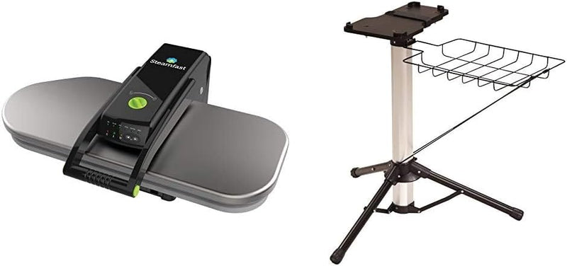Digital steam press, featuring multiple fabric setting functions and steam impact function, made of stainless steel / black. V9803