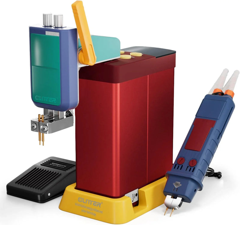 4500-watt super capacitor pulse battery welding machine, a DIY tool suitable for repairing 18650 lithium battery packs, equipped with a handle-type push welding arm and foot pedal switch, capable of continuous operation for 24 hours. M3637