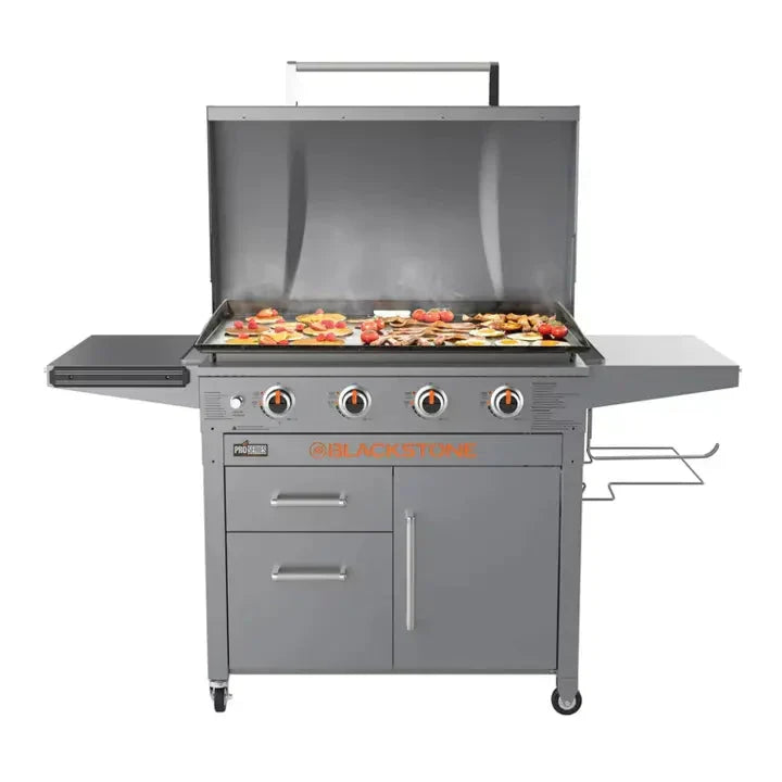 4-Burner 36" Griddle Cooking Station with Hood Y0047