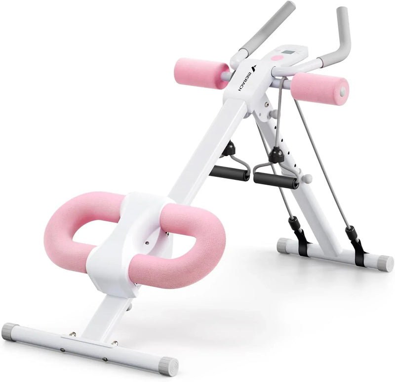 Ab Workout Equipment, Adjustable Ab Trainer Machine for Abs Workout at Home Gym, Foldable, Knee Protection, Abdominal Trainer for Stomach Workout D5529
