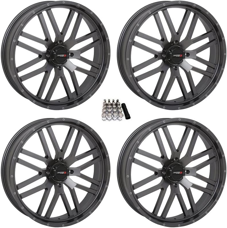 System 3 ST-3 Gunmetal UTV Wheels 22" RZR 1000 XP/Ranger XP 900/1000 B6332