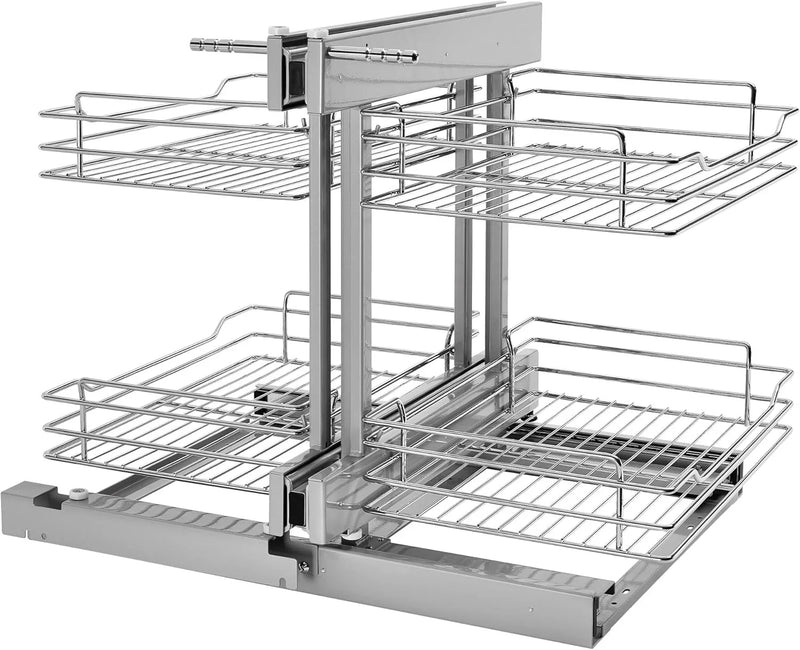 18-inch double-layer removable shelves with 4 shelves, silver color A1252