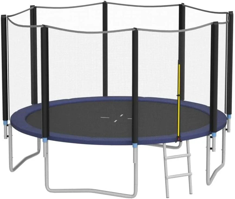8 feet, 10 feet, 12 feet, 14 feet, 15 feet, 16 feet children's and adult trampolines. Certified by ASTM with netting. Made of thick steel plates, durable, suitable for outdoor large-scale leisure trampolines in various weather conditions Y6264