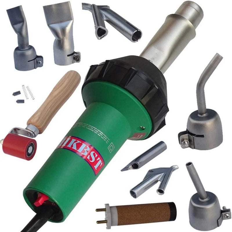 Hot Air Plastic Welder 110V 1600W Heat Gun Professional Welding Torch Gun for PVC, TPO, Vinyl Roof,Plastic Welding Kit with Welding Nozzles, Seam Rollers,All in one Plastic Welder Repair Kit F7779