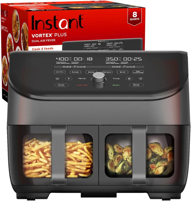 Air fryer, with a transparent casing, personalized programming, integrating 8 functions, capable of achieving various cooking methods such as frying, baking, drying, baking, heating and reheating. B6652