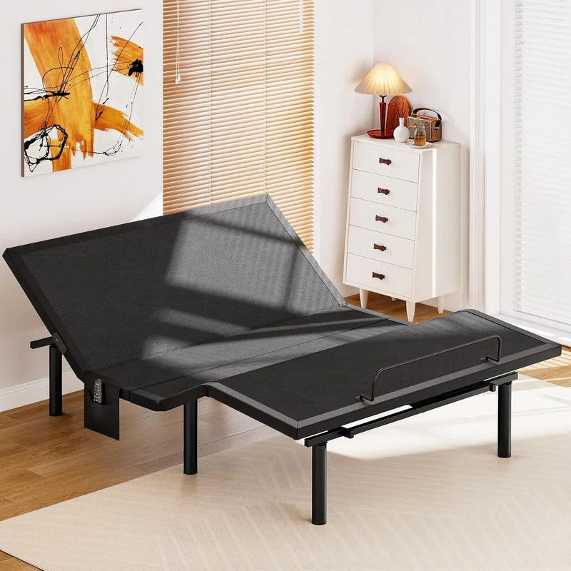 Amada Full Adjustable Bed Frame, Electric Base with Wireless Remote, 4 USB Ports, LED Night Light, Head & Foot Incline, Zero Gravity, Anti-Snore - 01B-F Y5006