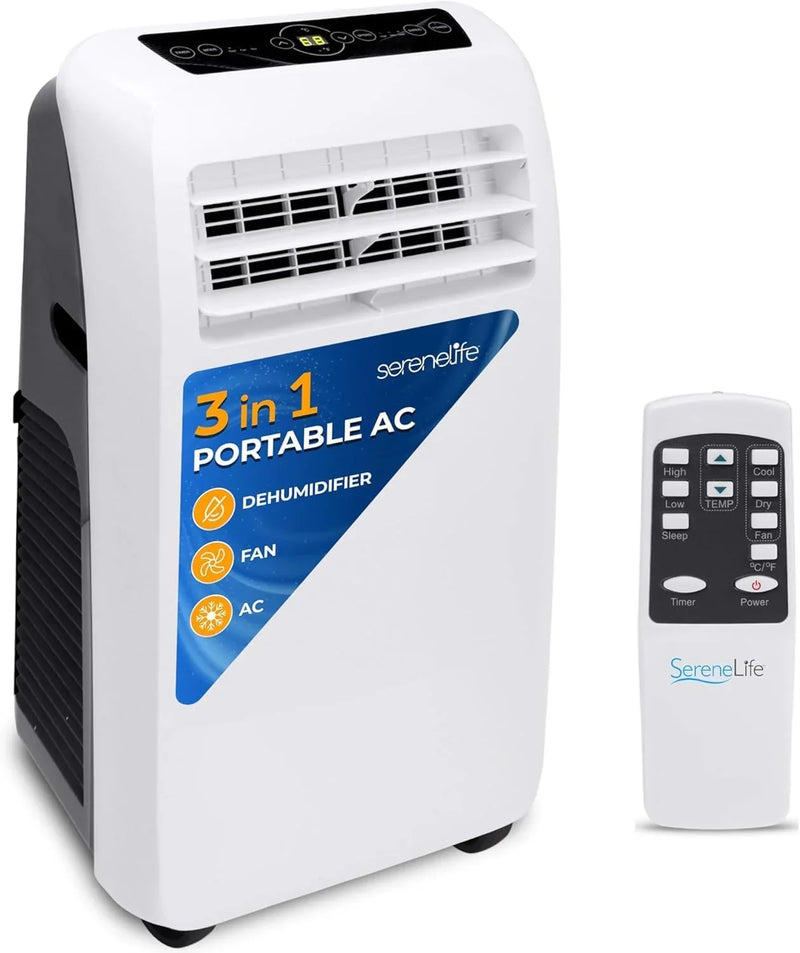 3-in-1 Portable Air Conditioner with Built-in Dehumidifier Function,Fan Mode, Remote Control, Complete Window Mount Exhaust Kit A0715