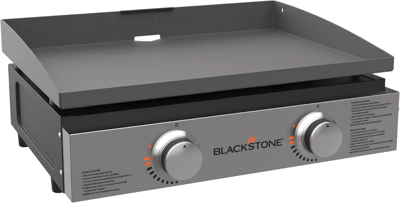 1813 Original 22” Tabletop Griddle with Hood and Stainless Steel Front Plate, Powder Coated Steel, Black J1324
