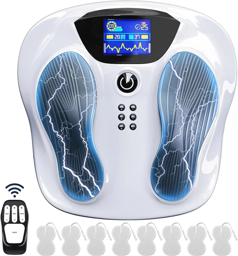 Professional Edition Foot Neuromuscular Stimulator, an electric stimulation/percutaneous nerve electrical stimulation foot massager used to relieve pain caused by nerve disorders and promote blood circulation in the legs. TENS Muscle V2211