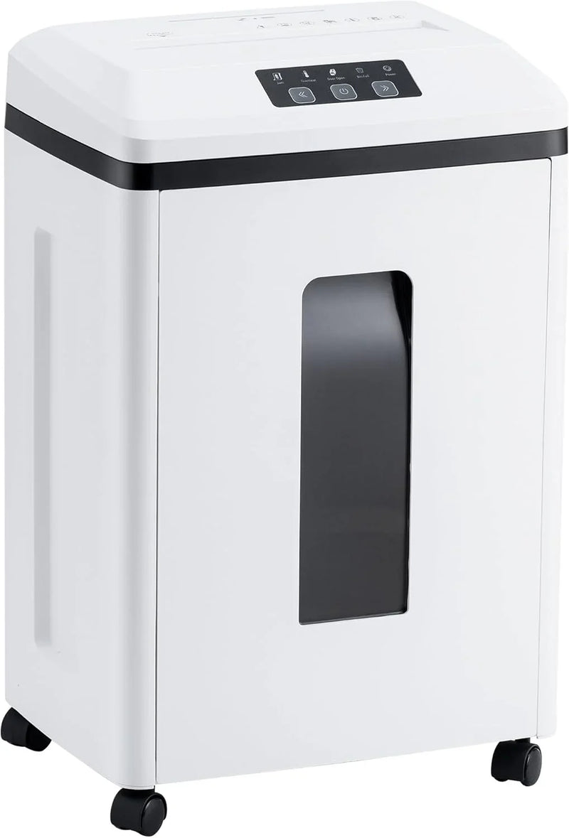 Professional Commercial Paper Shredder: P-7 Security Super Micro-Cut 1x1.7mm 7 Sheets/CDs/Cards/Staples 6-Gal Bin Heavy Duty for Home/Office/Industrial/Business Use-Confidential Documents M9130