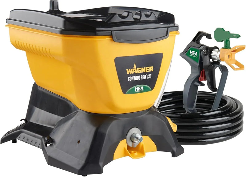 Spray gun kit, high-efficiency airless sprayer, low overspray, equipped with a 12-inch extension rod, suitable for large projects, with 515 and 413 type nozzles, yellow in color. M5116