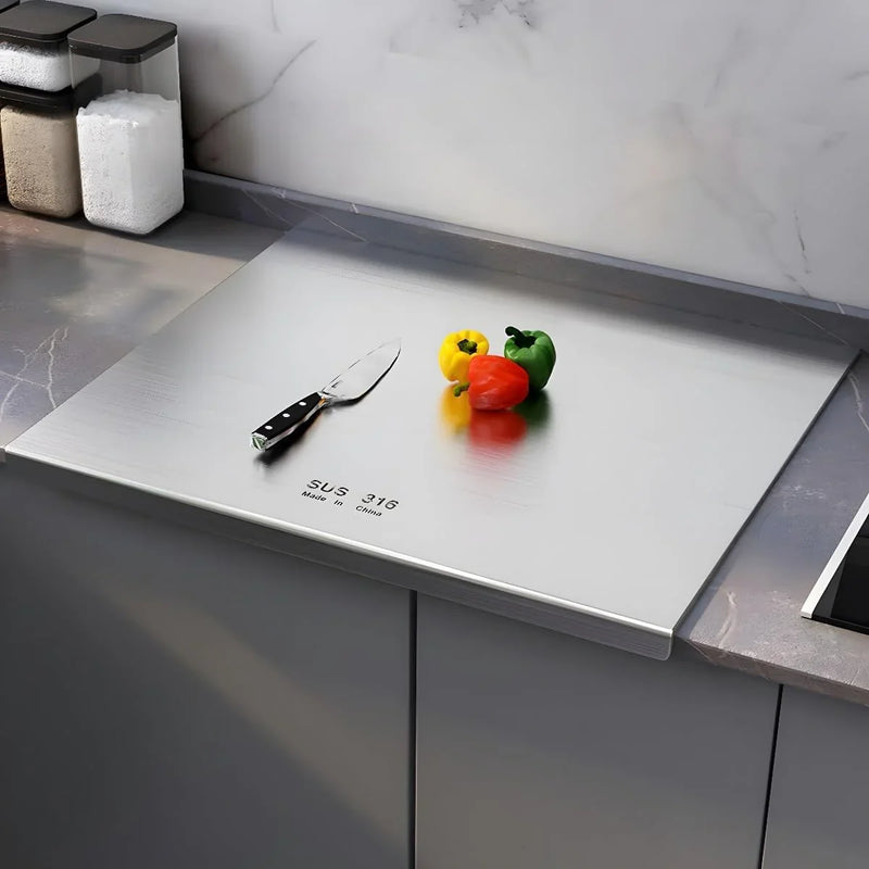 316 Stainless Steel Cutting Board,Cutting Boards for Kitchen,Chopping Board,Large Cutting Board for Chopping Meat,Vegetables,Fruits,Cheese 39.37 * 22.83in Q1272