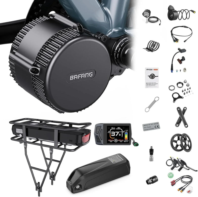 750W to 1000W Center Drive Kit 48V/52V BBS02B CAN Electric Bicycle Conversion Kit Suitable for electric bicycles with 68-73 mm mountain bikes or road bikes. Includes electric bicycle display screen and battery (optional) U59