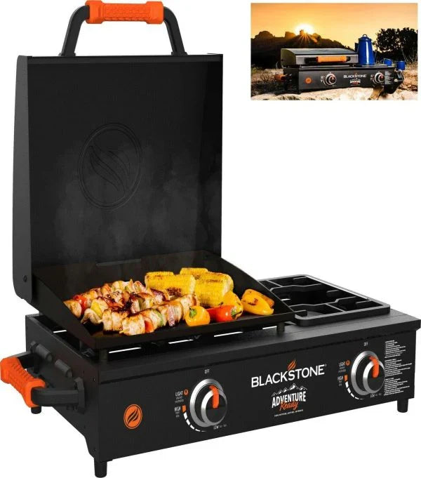 adventure ready 17 inch tabletop griddle with range top black G8004