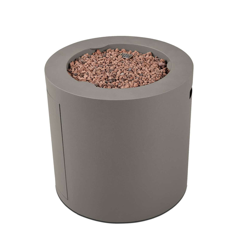 Aegean Steel Propane Fire Pit Hidden Tank in Mist Gray, 24-in D9682