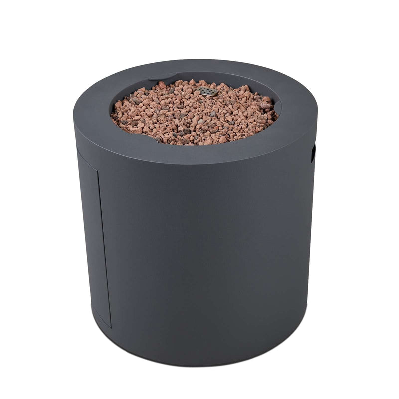Aegean Steel Propane Fire Pit Hidden Tank in Slate, 24-in C2102