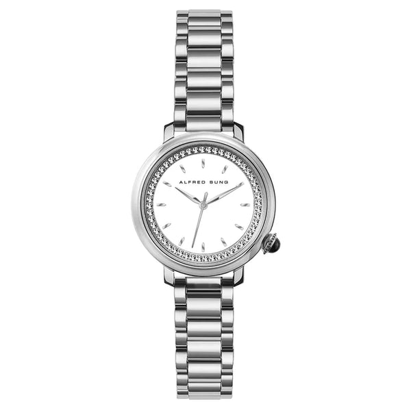 Alfred Sung White Dial Women's Watch E9017