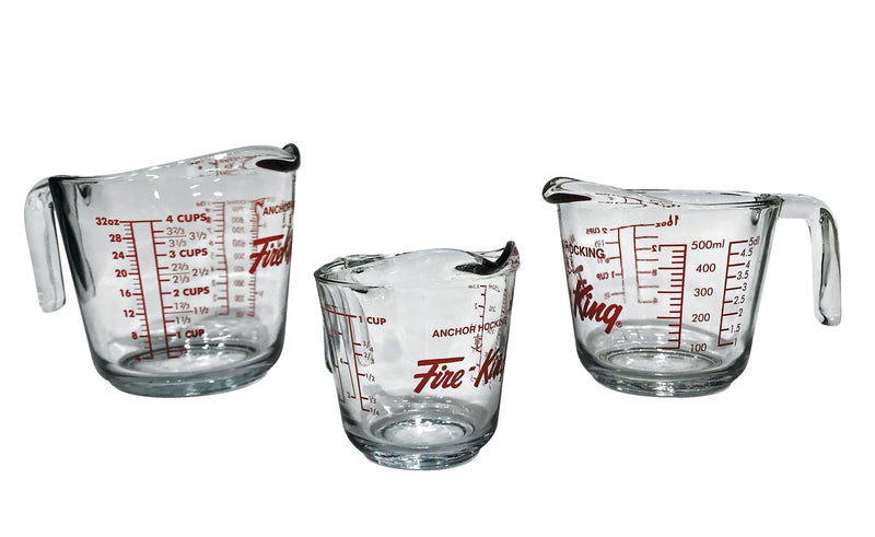 Glass Measuring Cup Set, Assorted Sizes, 3-pc P3032