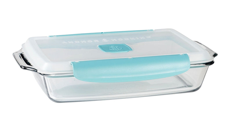 Rectangular Glass Bakeware Container with TrueLock Vented Locking Lid, 3-qt G2364